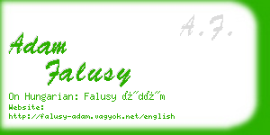 adam falusy business card